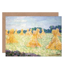 Claude Monet Young Ladies Giverny Sun Effect Art Card