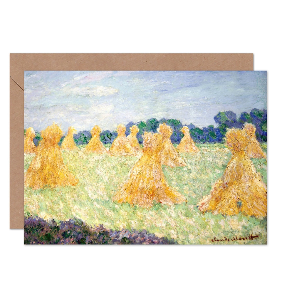 image 1 of Claude Monet Young Ladies Giverny Sun Effect Art Card