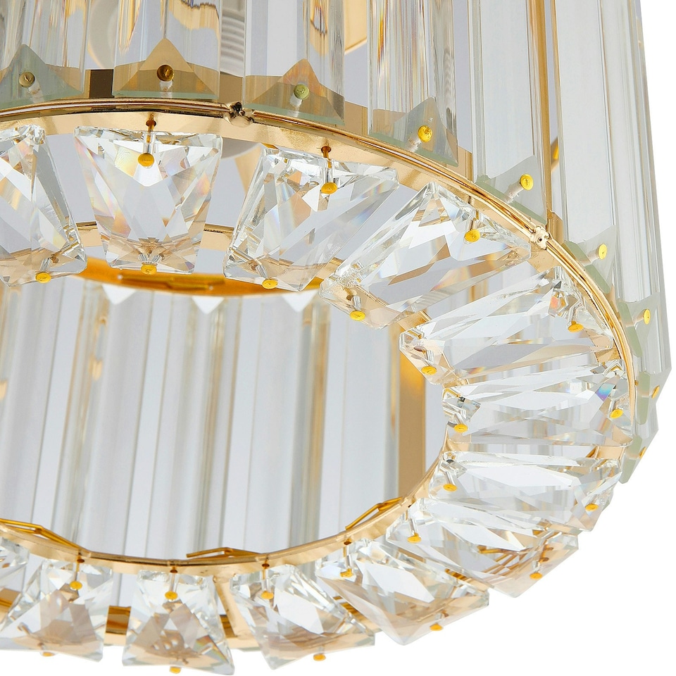 image 1 of Living and Home Crystal Mount Ceiling Light, 23x23x18cm