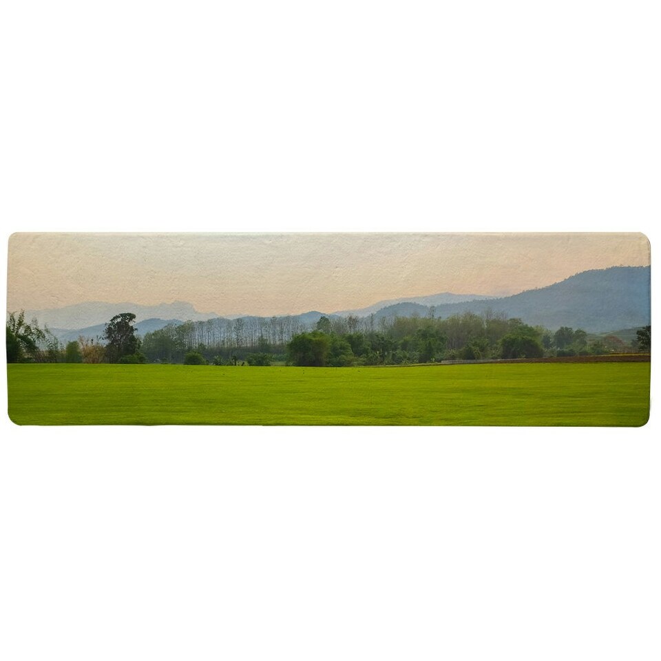 image 1 of Background image of lush grass field Designer (Runner Rug)