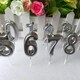 image 6 of Silver 8 Number Candle Party Cake Decoration Silver