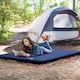 image 8 of Outsunny Portable Inflatable Camping Bed with Double Mattress Navy Blue