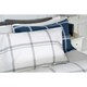 image 3 of Belledorm Dalton Brushed Cotton Checked Duvet Cover Set - Navy/White - Single