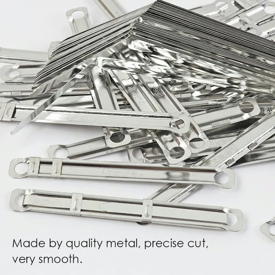 image 1 of Pack of 50 Metal Paper Fasteners - Binding