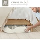 image 4 of PawHut Foldable Pet Stairs 3 Steps with Non-slip Mats for Small Dogs, Cream