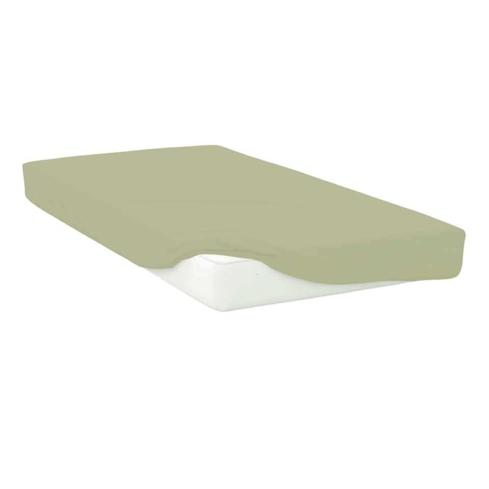 Belledorm Easycare Percale Fitted Sheet - Green Apple - 6ft 6in