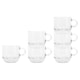 image 1 of LAV Cozy Stacking Glass Espresso Cups - 90ml - Pack of 6 | Clear | Clear