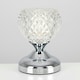 image 1 of ValueLights Pair Of Modern Silver Chrome And Decorative Glass Bedside Touch Table Lamps Chrome