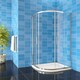 image 2 of Aica Bathrooms 1200x800mm Quadrant Shower Enclosure Walk In Corner Cubicle Glass Screen Door Chrome