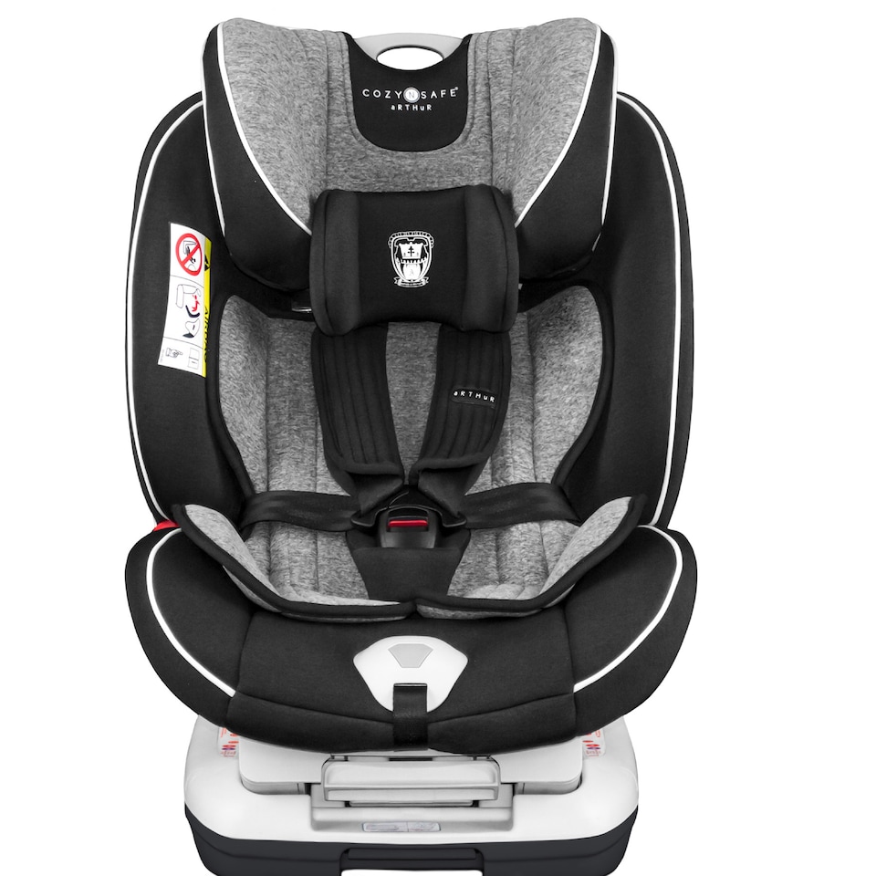 image 1 of Cozy N Safe Arthur 0-36kg Group 0+1/2/3 Car Seat, ISOFix & Top Tether, Extended Rear Facing, Birth to 12 Years, Convertible Baby Toddler Child Car Seat (Graphite)