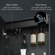 image 9 of HOMCOM Bathroom Cabinet with Mirror, LED Lights and Demister Pad, Black Black
