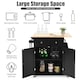 image 10 of COSTWAY Kitchen Island Rolling Storage Cabinet Trolley Cart