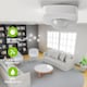 image 3 of Nedis PIR Occupancy Motion Sensor Detector Light Switch, Ceiling Mount, 360 Degree 6m Range, 3 Wire - White