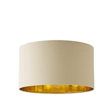 ValueLights Extra Large Beige And Gold Ceiling Pendant Light Shade