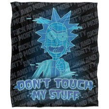 Rick And Morty Don´t Touch My Stuff Blanket - Multicoloured - One Size