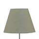 image 3 of Set of 2 Sage Green Cotton 20cm Diameter Tapered Fabric Lamp Shades Green