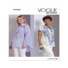 Vogue 1954 Paper Sewing Pattern – Women’s Tops & Shirts, Size Y5 (18–20–22–24–26), Intermediate