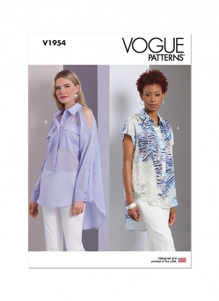 image 1 of Vogue 1954 Paper Sewing Pattern – Women’s Tops & Shirts, Size Y5 (18–20–22–24–26), Intermediate