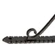 image 2 of Hammer & Tongs Notched Scroll Iron Shelf Bracket - D150mm - Black