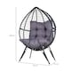 image 7 of Egg Chair Rattan Grey Waterproof Cushion Outdoor Home Furniture Seat
