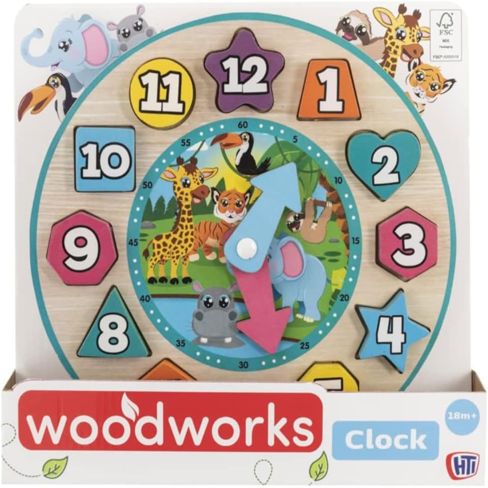 image 1 of Wooden Learning Clock