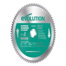 Evolution Aluminium Cutting Mitre Saw Blade 255 x 25.4mm x 80T
