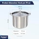 image 2 of Buckingham Deep Stock Pot Stainless Steel with Glass Lid 30 cm , 16.5 Litre