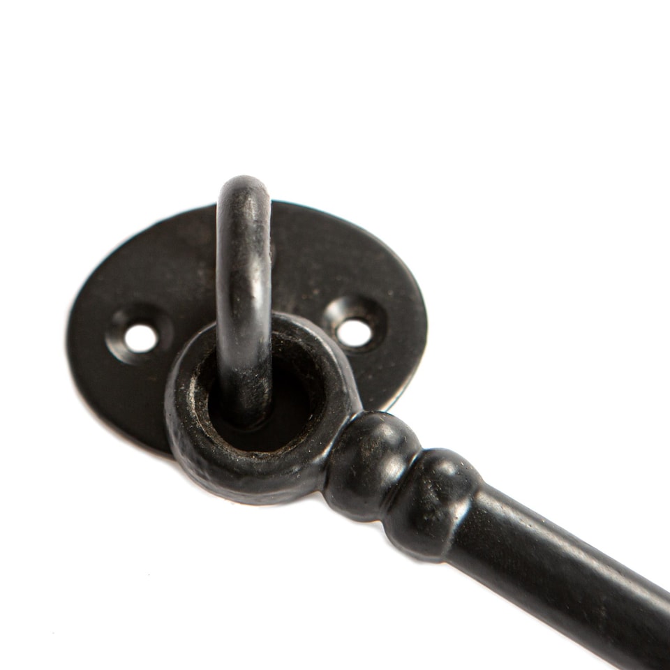 image 1 of Hammer & Tongs Ornate Cabin Hook and Eye - W175mm - Black