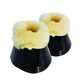 image 2 of Rhinegold Sheepskin Trim Patent Overreach Boot Brown | Colour: Brown/Natural
Size: Small
