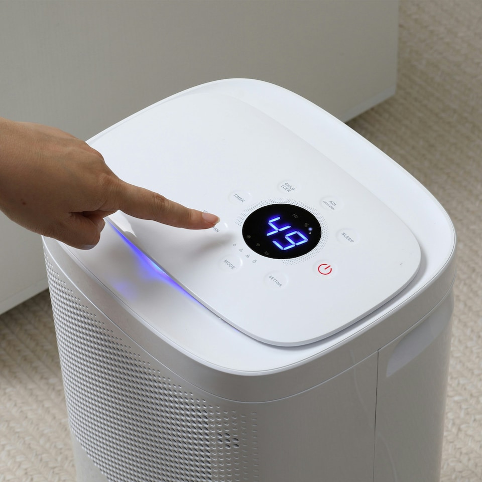 image 1 of HOMCOM 10L/Day 2.2L WiFi Smart Dehumidifier, Portable Quiet Air Dehumidifier