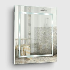 ValueLights Mirror IP44 Bathroom Battery Operated Integrated Cool White LED Mirror Light