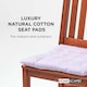 image 2 of Homescapes Seat Pad Luxury Cotton Indoor Outdoor Garden Dining Cushion Mauve | Purple | 40 x 40 cm | 1