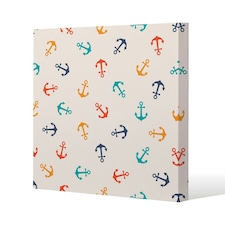 Multi Coloured Anchors (Canvas Print) 127 x 127 x 4cm