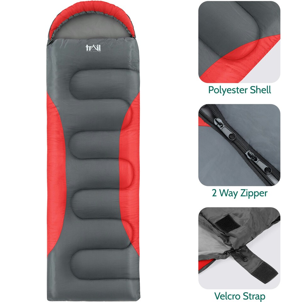 image 1 of Trail Alpine 250 Envelope Sleeping Bag With Hood