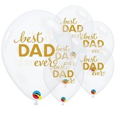 Simply Best Dad Ever Latex Helium Qualatex Balloons 28cm / 11 in - Pack of 25