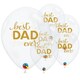 image 1 of Simply Best Dad Ever Latex Helium Qualatex Balloons 28cm / 11 in - Pack of 25