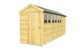 image 1 of 5 x 17 Feet Apex Shed - Single Door With Windows - Wood - L503 x W147 x H217 cm | Brown
