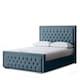 image 1 of Allegra Divan Bed with Upholstered Headboard - Blue - King / 5ft
