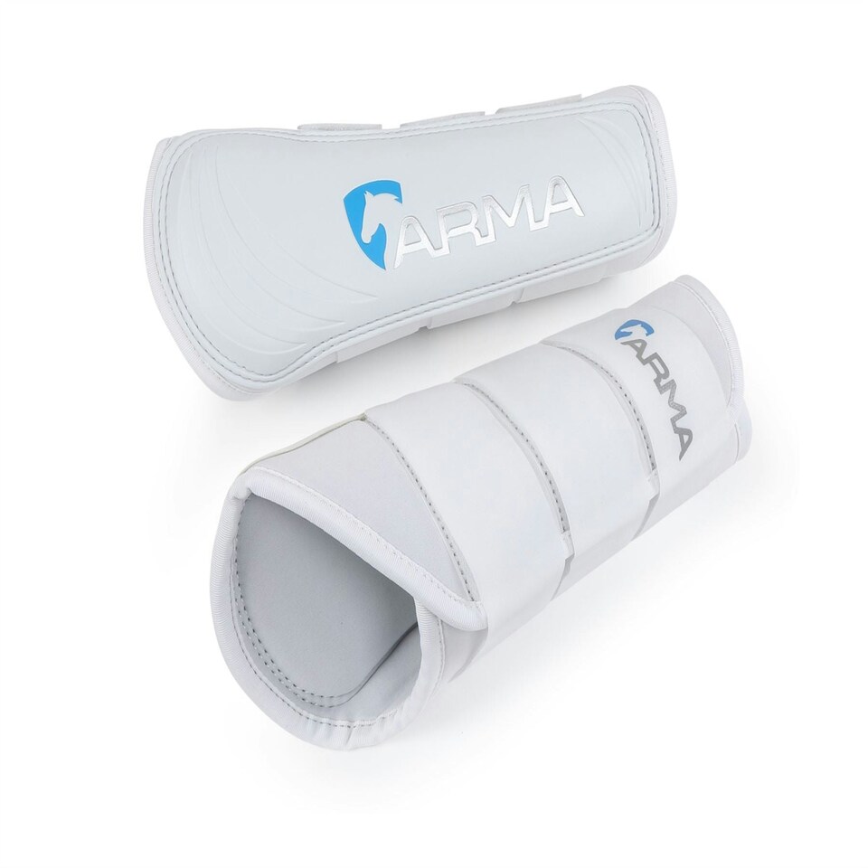 image 1 of Shires ARMA Neoprene Brushing Boots White | Size: Full
Colour: White