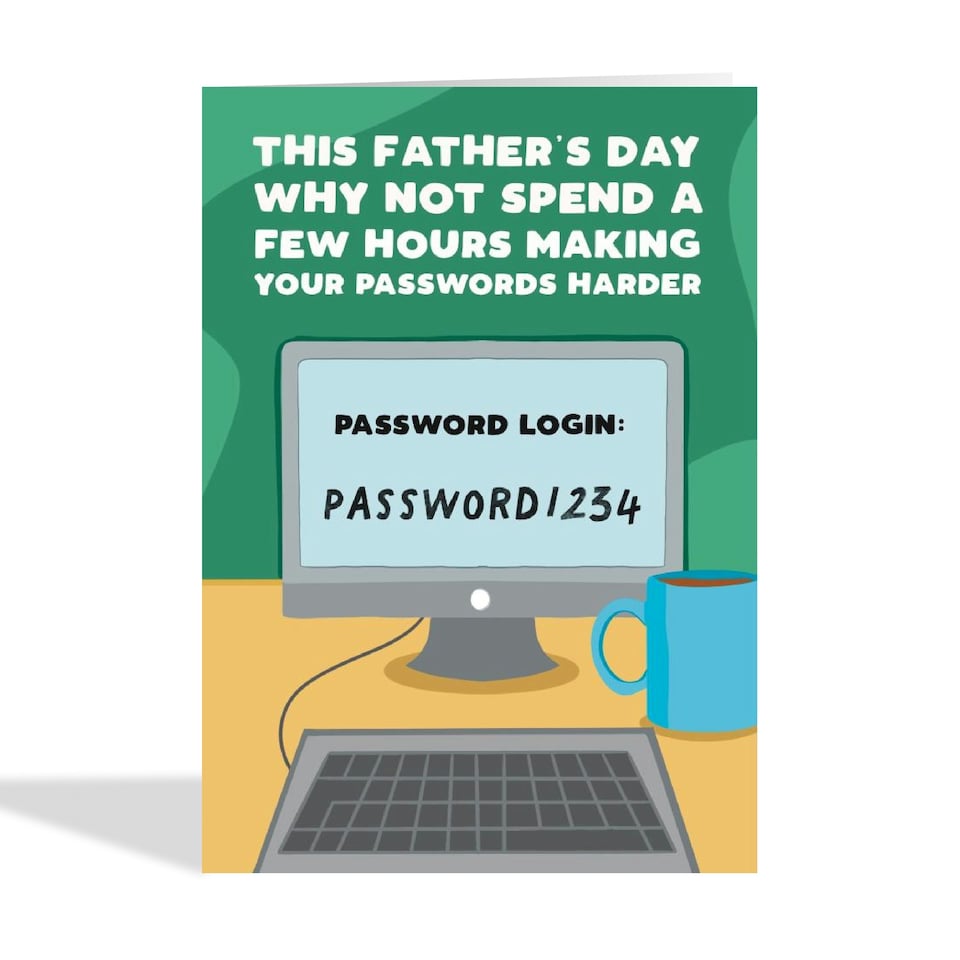 image 1 of Funny Password Father's Day Card For Dad