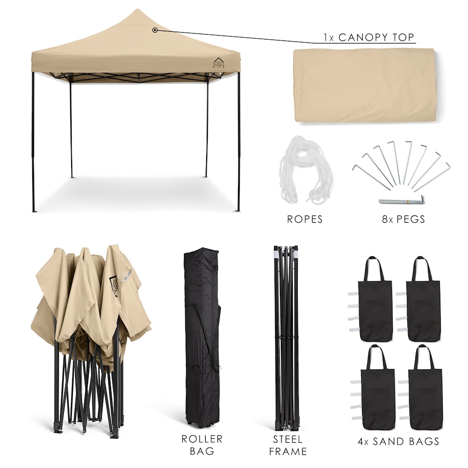 image 1 of All Seasons Gazebos 3x3 Pop Up Beige