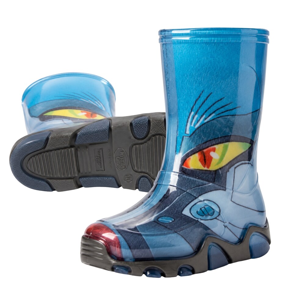 image 1 of Demar Stormer Reflective Kids' Wellies, Navy Transformer, EU 26/27