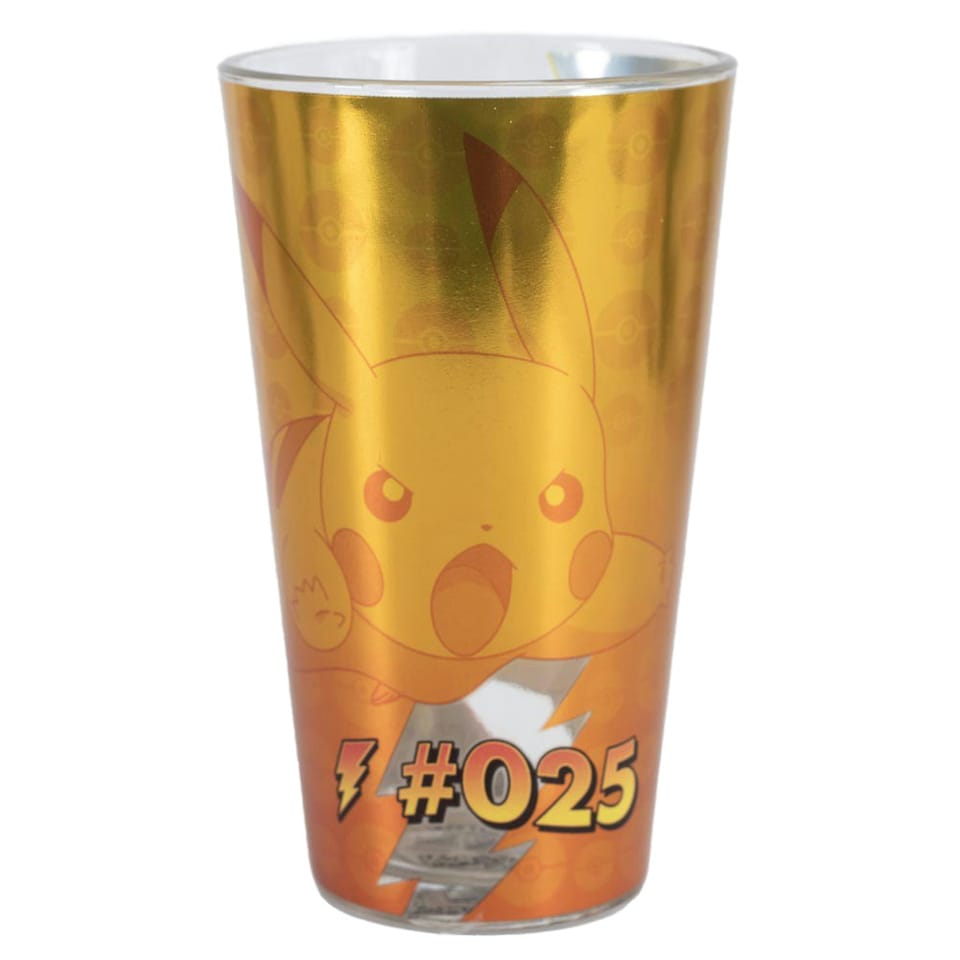image 1 of Pokemon Premium Large Pikachu Glass - Yellow/Gold - One Size