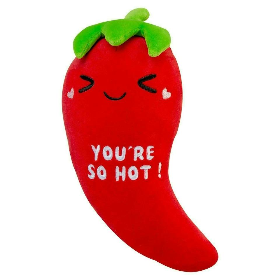 image 1 of Chilli Soft Toy Cute Plushie Huggable Cuddly Stuffed Toy 20cm Red