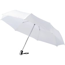 Bullet 21.5in Alex 3-Section Auto Open And Close Umbrella - White - One Size