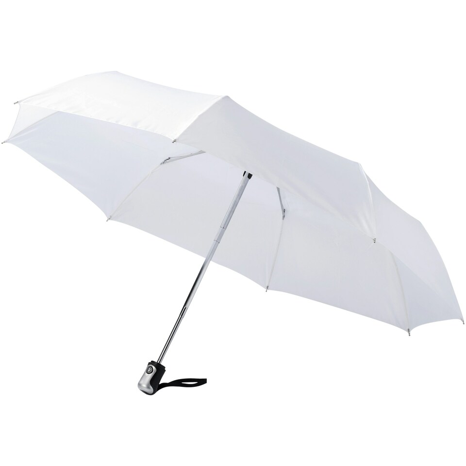 Bullet 21.5in Alex 3-Section Auto Open And Close Umbrella - White - One Size