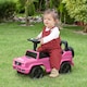 image 2 of HOMCOM Benz G350 Kids Ride on Sliding Car w/ Under Seat Storage No Power Pink