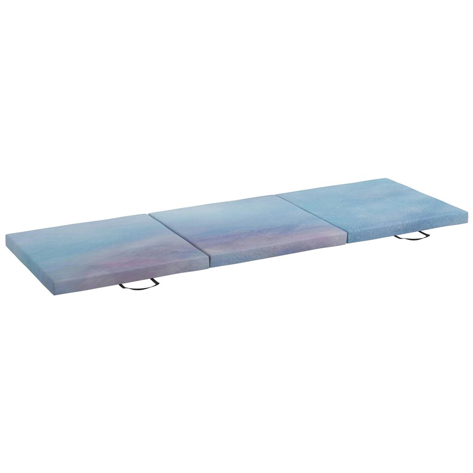 image 1 of HOMCOM 6FT Foldable Gymnastics Mat, Tri-Fold 2" Thick Crash Mat, Blue