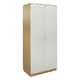 image 1 of Modern 2-Door Wardrobe, High Gloss Finish In Oak and Cream Cream | Oak