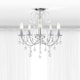 image 2 of First Choice Lighting Chrome 5 Light Crystal Chandelier Chrome | Clear